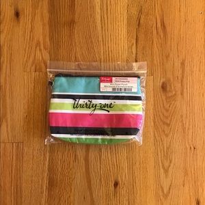 Thirty One Mini Zipper Pouch Preppy Pop